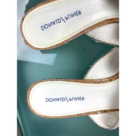 Donald Pliner womens backless peep toe shoes size 11 kitten heel - Picture 2 of 5